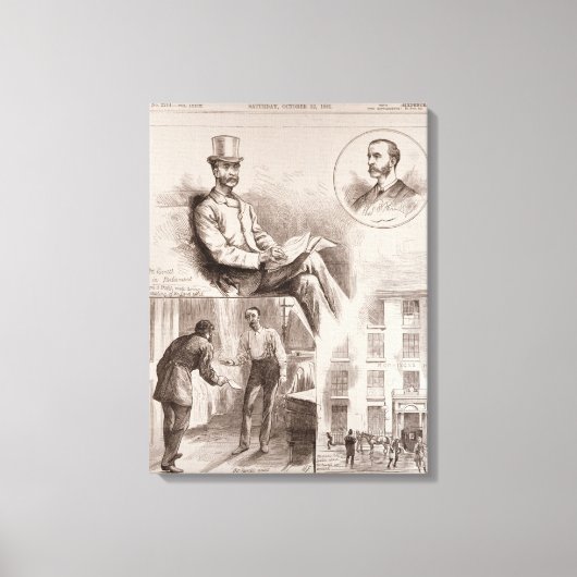 Arrestatie van de heer C.S. Parnell, parlementslid Canvas Afdruk (Voorkant)