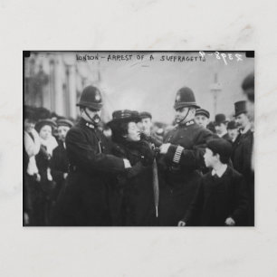 Arrestatie van een Suffragette in Londen England c Briefkaart
