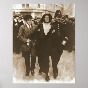Arrestatie van een Suffragette Poster