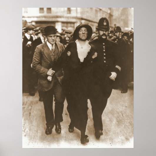 Arrestatie van een Suffragette Poster (Voorkant)
