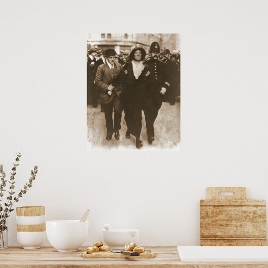 Arrestatie van een Suffragette Poster (Keuken)