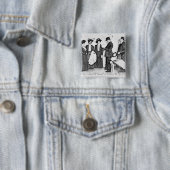 Arrestatie van mevrouw Pankhurst Vierkante Button 5,1 Cm (In situ)