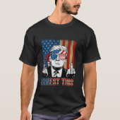 Arresteer deze Amerikaanse vlag Grappige Trump 202 T-shirt (Voorkant)