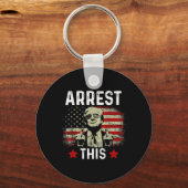Arresteer deze Trump 2024 veroordeelde misdadiger  Sleutelhanger (Voorkant)