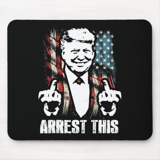 Arresteer Deze Trump Grappige Middenvinger Vs Amer Muismat (Voorkant)