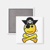 ARRGH - glimlachend emoticon Pirate Magneet (Voorkant / Achterkant)