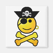 ARRGH - glimlachend emoticon Pirate Magneet (Voorkant)