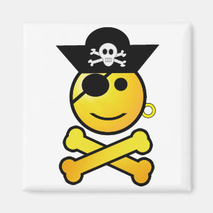 ARRGH - glimlachend emoticon Pirate Magneet
