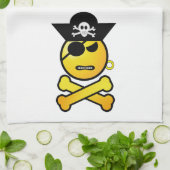 ARRGH - GRR Emoticon Pirate Theedoek (Gevouwen)