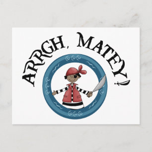 Arrgh Matey Pirate Boy Briefkaart
