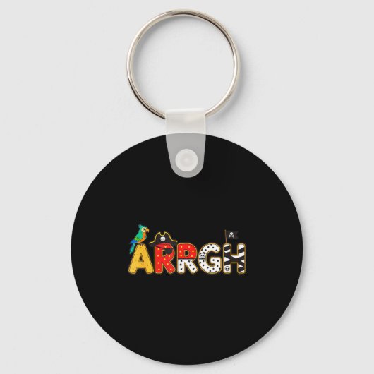 Arrgh piraat halloween kinderkostuum pompoen grap sleutelhanger (Voorkant)