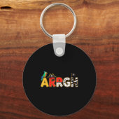 Arrgh piraat halloween kinderkostuum pompoen grap sleutelhanger (Voorkant)