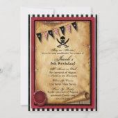 Arrgh! Pirate Birthday Party Invitation Kaart (Voorkant)