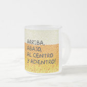 Arriba abajo al centro y adentro! matglas koffiemok (Voorkant rechts)