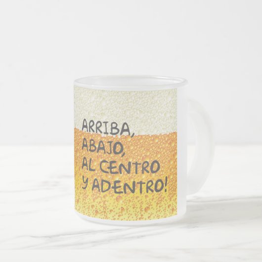 Arriba abajo al centro y adentro! matglas koffiemok (Voorkant rechts)