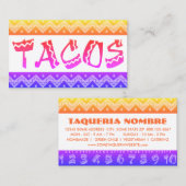 Arriba Taco's (Loyalty Punch Card) Klantenkaartje (Voorkant / Achterkant)
