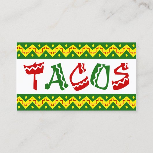 Arriba Taco's (Loyalty Punch Card) Klantenkaartje (Voorkant)