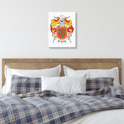 Arriola Family Crest Canvas Afdruk (Insitu (Slaapkamer))