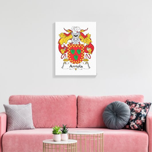 Arriola Family Crest Canvas Afdruk (Insitu (Woonkamer))