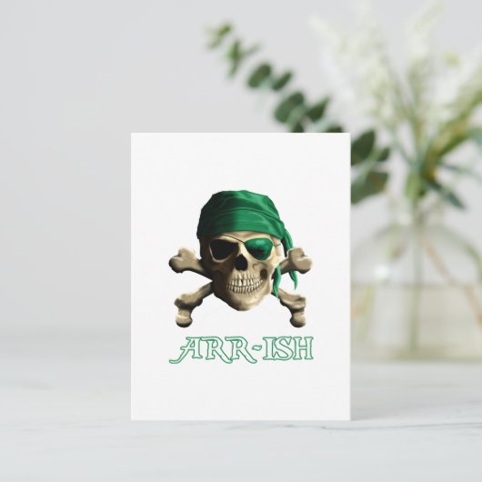 ARRish Funny Irish Pirate Saint Patricks Day Briefkaart (Staand voorkant)