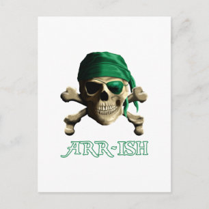 ARRish Funny Irish Pirate Saint Patricks Day Briefkaart
