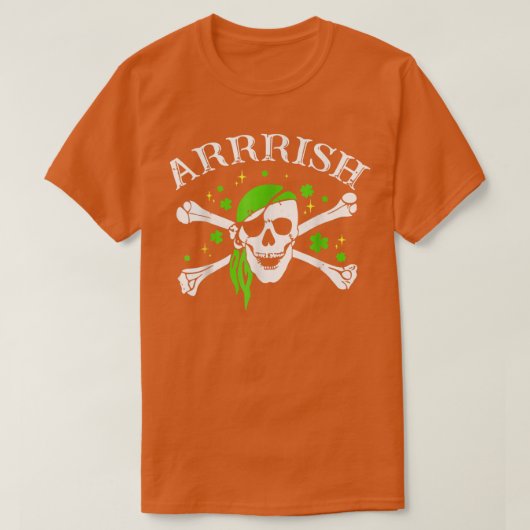 Arrish Happy Irish Pirate Joke St T-shirt (Design voorkant)