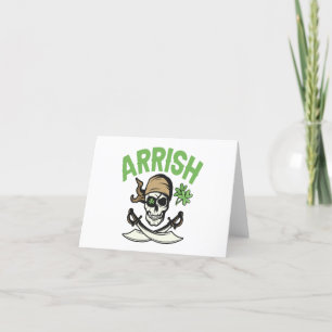 Arrish Irish Pirate Funny St Patrick's Day Gift Bedankkaart