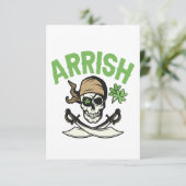 Arrish Irish Pirate Funny St Patrick's Day Gift Bedankkaart (Staand voorkant)