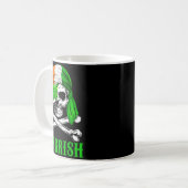 Arrish Irish Rate Skull St Patricks Day Clover Gif Koffiemok (Voorkant links)