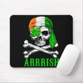Arrish Irish Rate Skull St Patricks Day Clover Gif Muismat (Met muis)