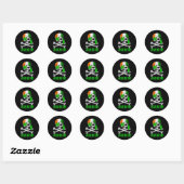 Arrish Irish Rate Skull St Patricks Day Clover Gif Ronde Sticker (Vel)