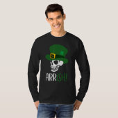 Arrish Pirate Skeleton Funny St Patrick's Day Holi T-shirt (Voorkant volledig)