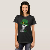 Arrish Pirate Skeleton Funny St Patrick's Day Holi T-shirt (Voorkant volledig)