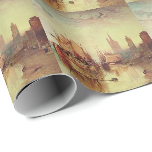 Arrival of a Packet Boat by Joseph Turner Cadeaupapier (Rol Hoek)