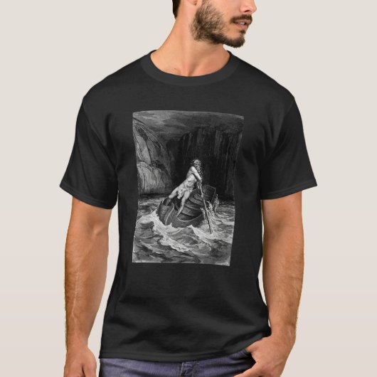 Arrival of Charon by Gustave Dore T-shirt (Voorkant)