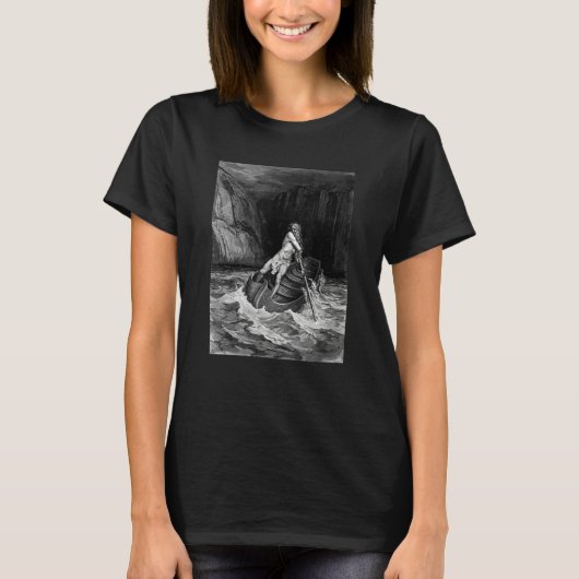 Arrival of Charon by Gustave Dore T-shirt (Voorkant)