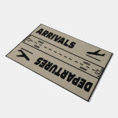 Arrivals & Departures Doormat, Funny Airplane Deurmat (Schuin)