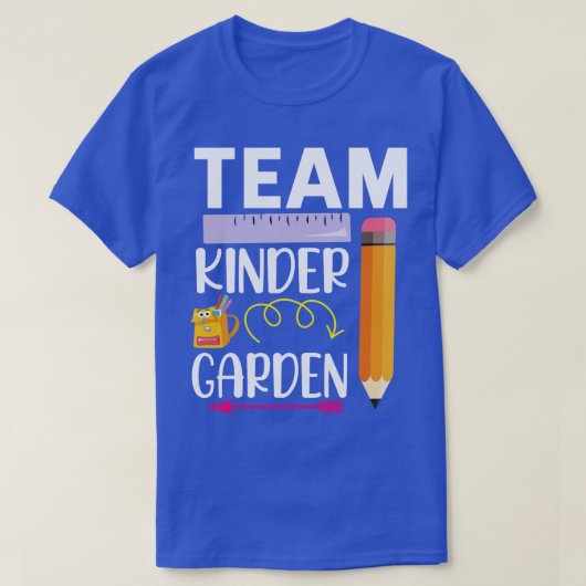 Arrnow regel potlood team kleuterschool student te t-shirt (Design voorkant)