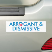 Arrogant en afwijzend bumpersticker (Op auto)