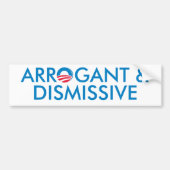 Arrogant en afwijzend bumpersticker (Voorkant)