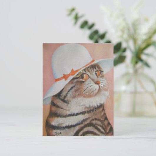 arrogante kat briefkaart (Staand voorkant)