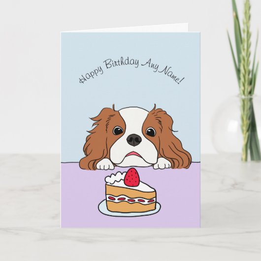 Arrogante Koning Charles Spaniel Birthday Card Kaart (Voorkant)