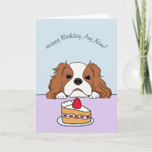 Arrogante Koning Charles Spaniel Birthday Card Kaart