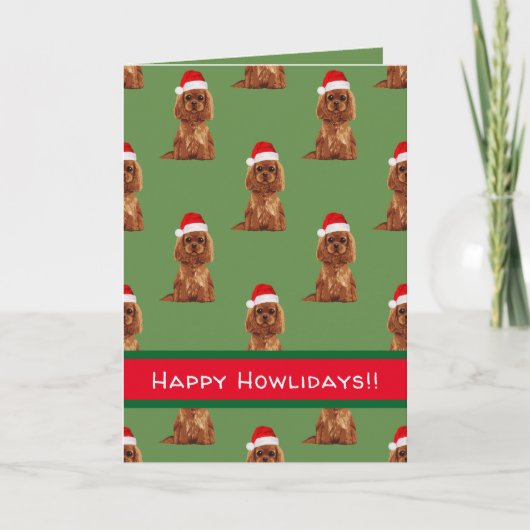 Arrogante Koning Charles Spaniel Holiday Card Feestdagen Kaart (Voorkant)