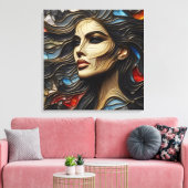 Arrogantie onthuld - AI opnieuw Canvas Afdruk (Insitu (Woonkamer))