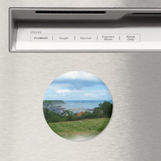 Arromanches-les-Bains olieverfschilderij Magneet (Insitu (Vaatwasser))