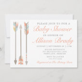 Arrow Baby shower Invitation Kaart (Voorkant)