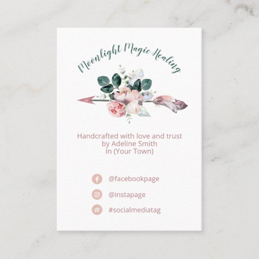 Arrow Boho Spell Jar Candle Kit Visitekaartje (Voorkant)