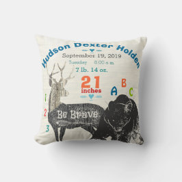 Arrow Boy Bos Nursery Baby Geboorte Stat Beer Hert Kussen