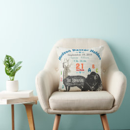 Arrow Boy Bos Nursery Baby Geboorte Stat Beer Hert Kussen